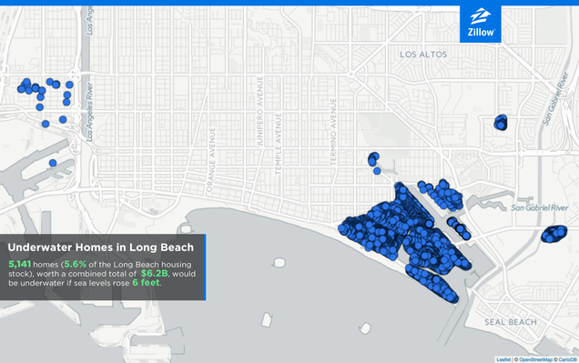 Illustration for article titled Rising Sea Levels Threaten Nearly a Trillion Dollars Worth of US Homes